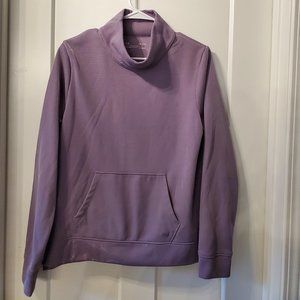 Under Armour Shimmering Fleece Lined Tunic Sweatshirt in Purple